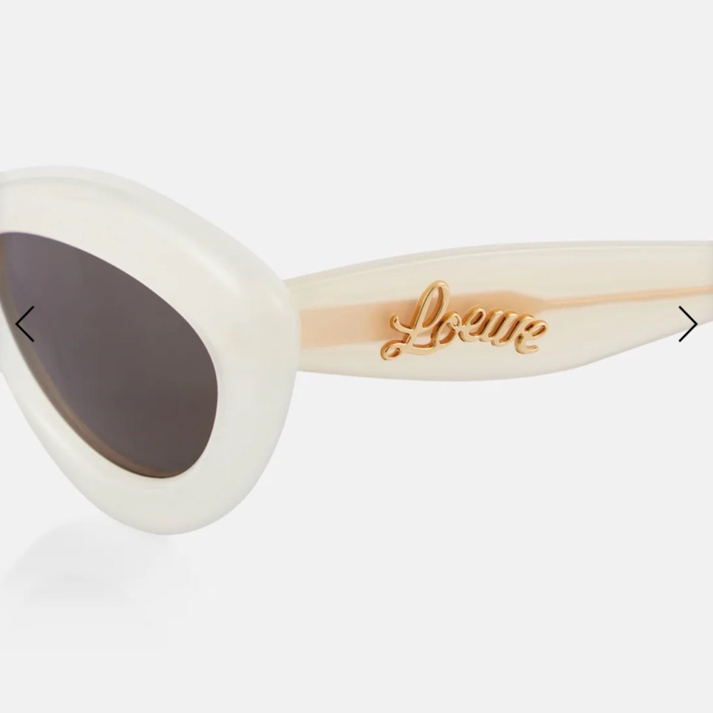Loewe Ivory Sunglasses with Gold Detail